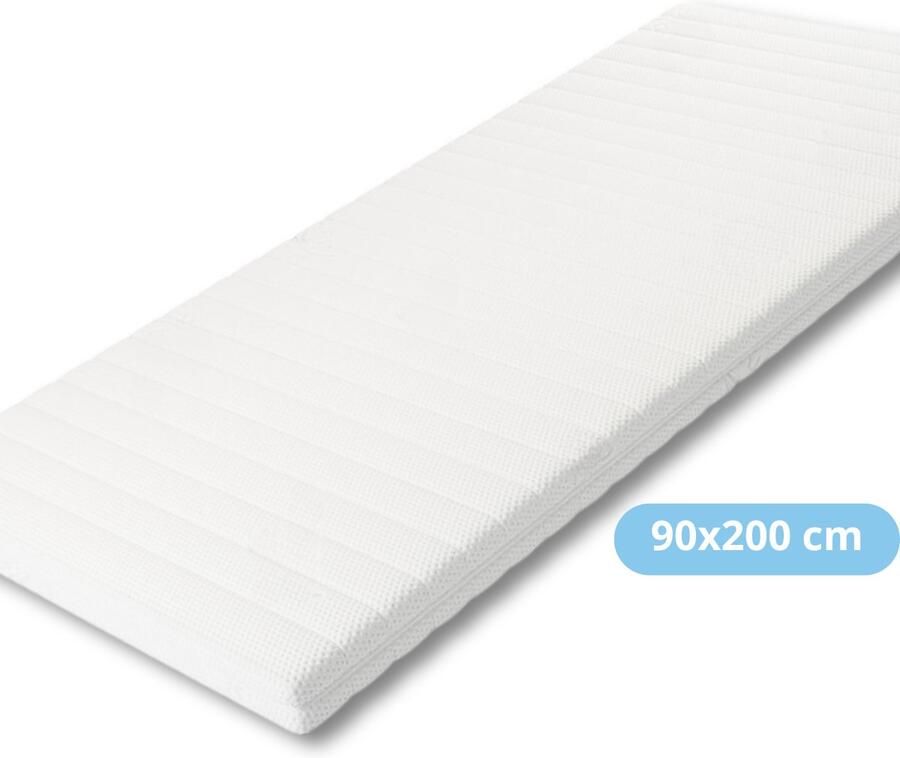 Maan matras Topper 90x200 Topmatras Topdekmatras 9cm dik HR Koudschuim Afritsbaar en wasbaar CertiPUR Gecertificeerd Medium Hardheid Matrastopper - Foto 2