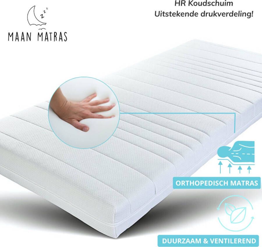 Maan matras Matras 140x200 Hr koudschuim 20cm dik Afneembare tijk wasbaar Hotel kwaliteit 140 x 200 cm Koudschuim Gratis retourneren