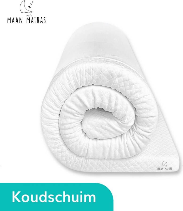 Maan matras Topper 120x200 HR koudschuim 2-Pers Topdekmatras- matrashoes met rits Antibacterieel 4 Seizoenen Hotel kwaliteit 7 CM