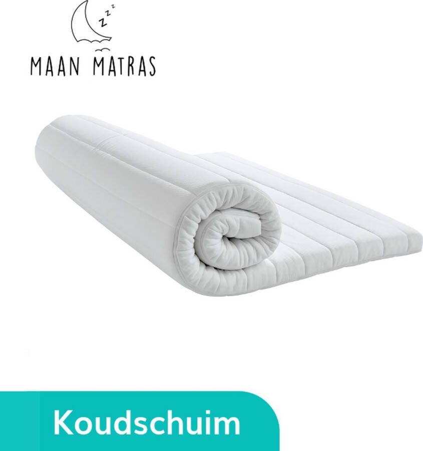 Maan matras Topper 90x200 HR koudschuim -1 Pers Topdekmatras- matrashoes met rits Antibacterieel 4 Seizoenen Hotel kwaliteit 7 CM