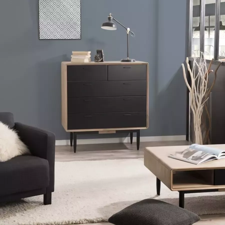 Macabane AGATHE Ladekast met 5 laden 100x45x106.5cm