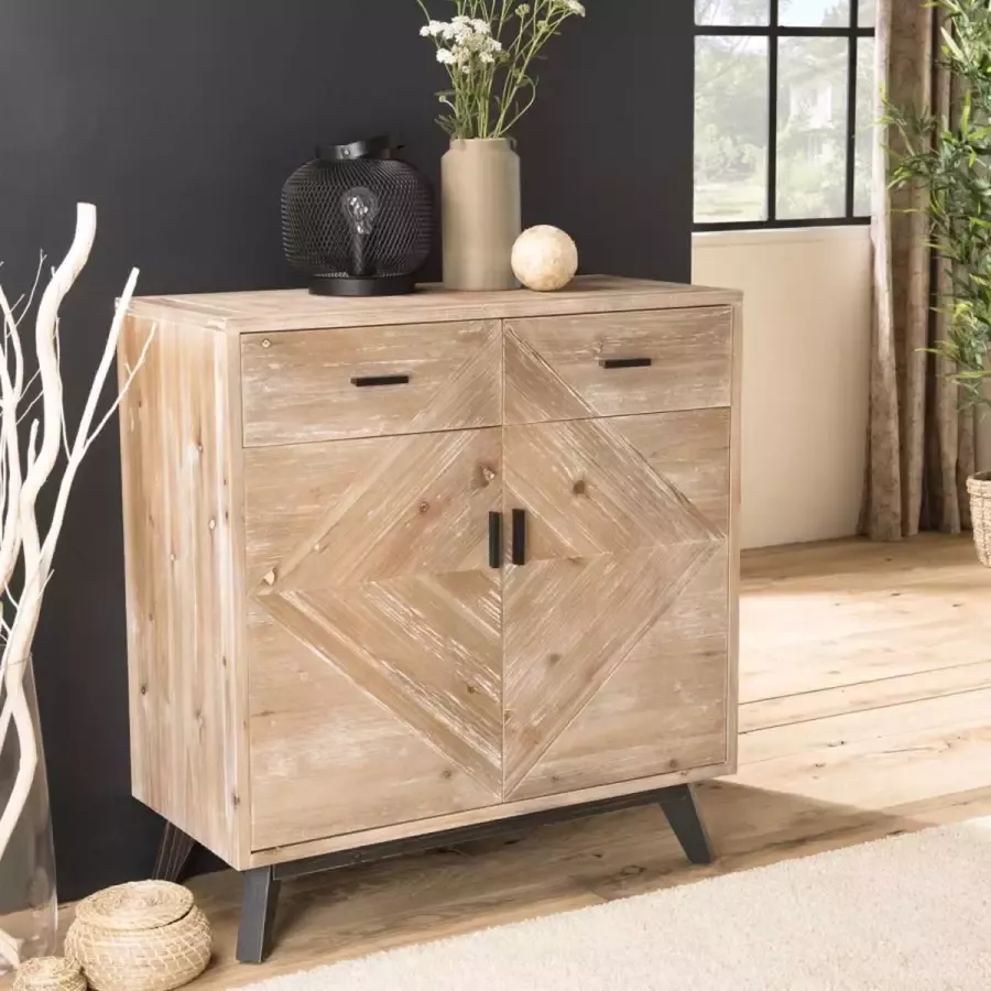 Macabane ANDRO Dressoir 2 laden 2 deuren 85x40x91cm
