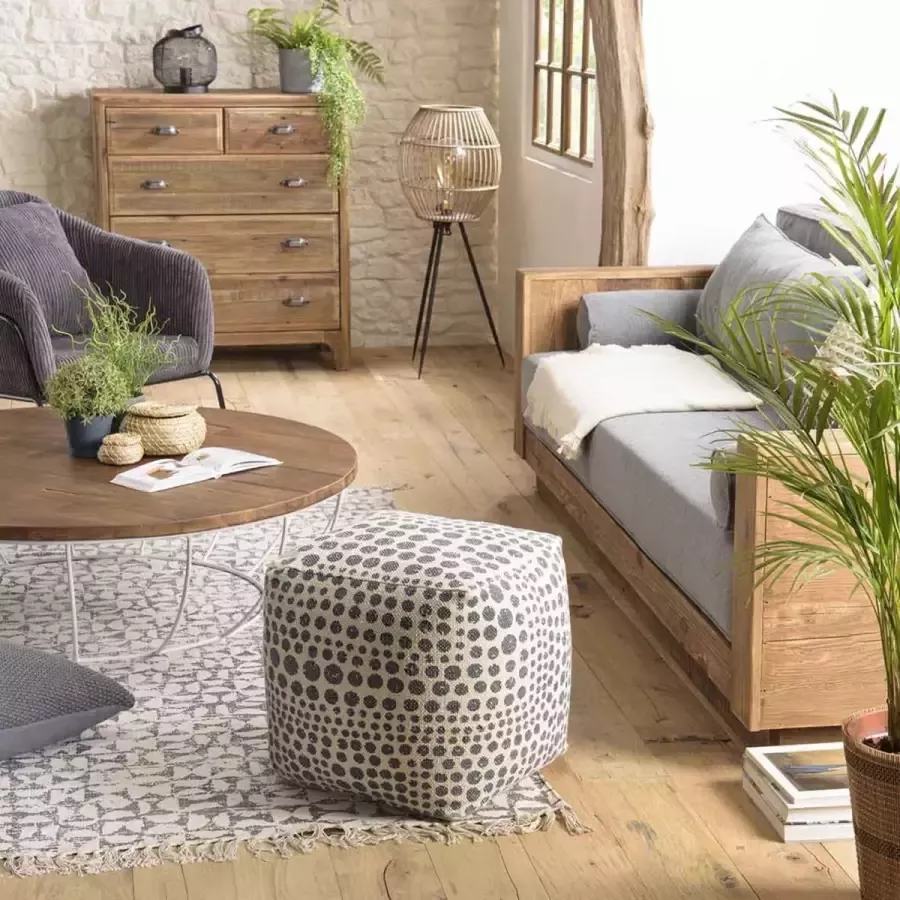 Macabane CHARLES Vierkante zitzak in katoen 46x46x44cm