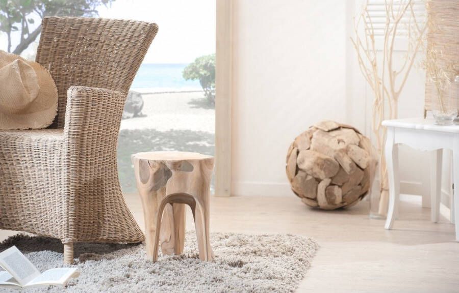 Macabane ERIS Ronde Teak Kruk 30x30x40cm