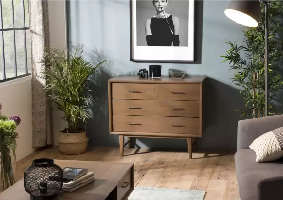 Macabane LAURE Ladekast met 4 laden van Mindi 100x45x84.5cm