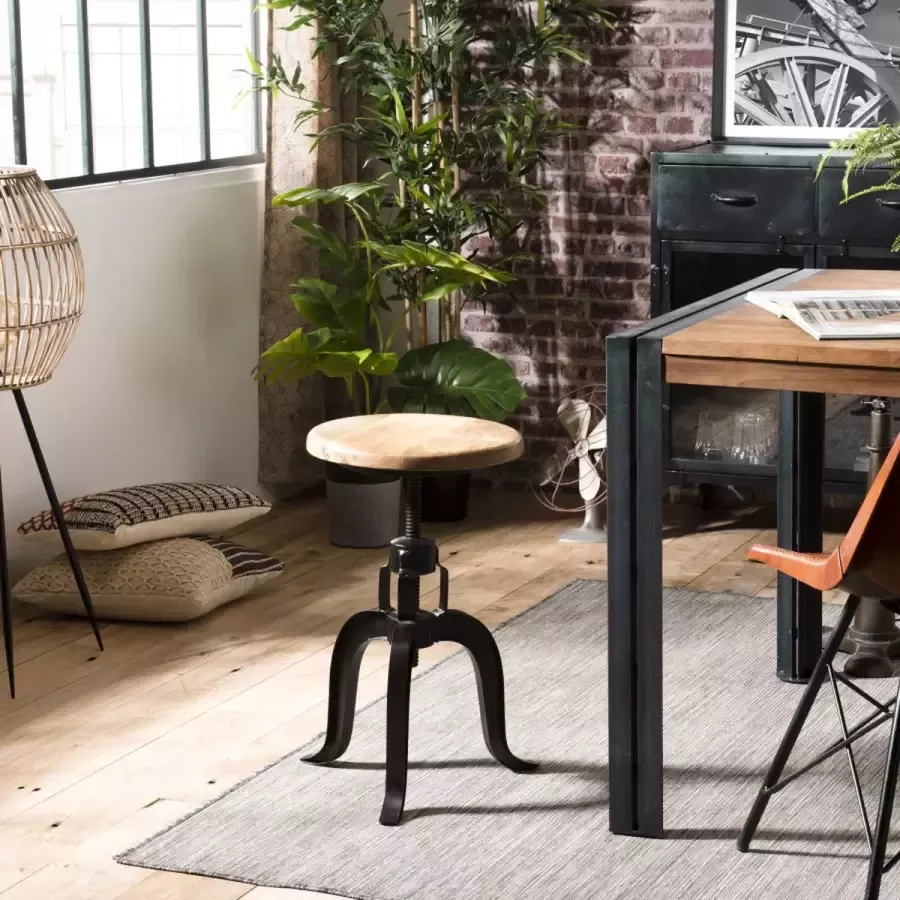 Macabane ROBIN Industriële kruk 41x35x48cm