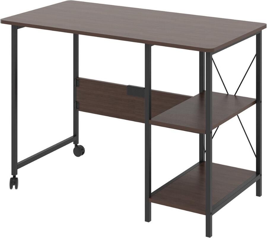 Maclean Bureau klapbureau loft inklapbaar bureau afmetingen: 107x45x75cm max 150 kg kleur donker walnoot MC-411 B