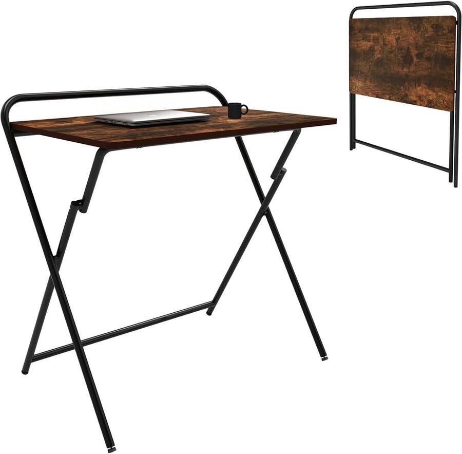 Maclean Inklapbaar tafel laptopbureau blad 50x80cm 50kg max. MC-127 B Zwart