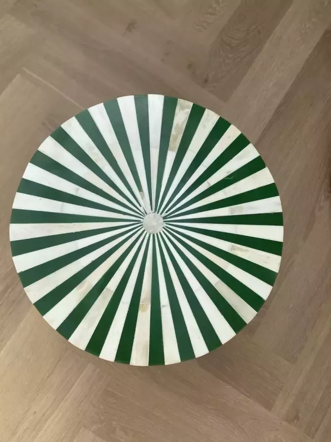 MaddyandMore Bone inlay kruk groen gestreept - Foto 2