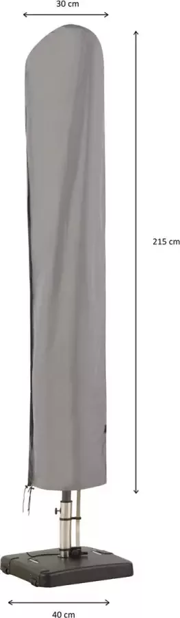 Madison Hoes voor staande parasol 215x40 cm grijs - Foto 2