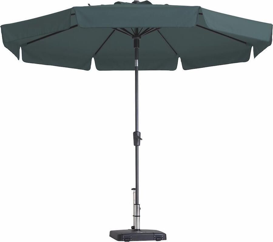 Madison Parasol Rond Grijs 300 Flores Topkwaliteit ronde en kantelbare parasol