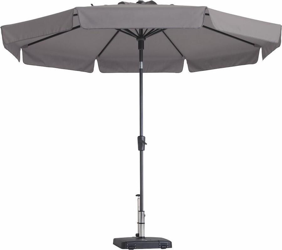 Madison Parasol Rond Taupe 300cm Topkwaliteit ronde en kantelbare parasol