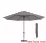 Madison Parasol Rond 400 cm Taupe met hoes Topkwaliteit parasol - Thumbnail 1