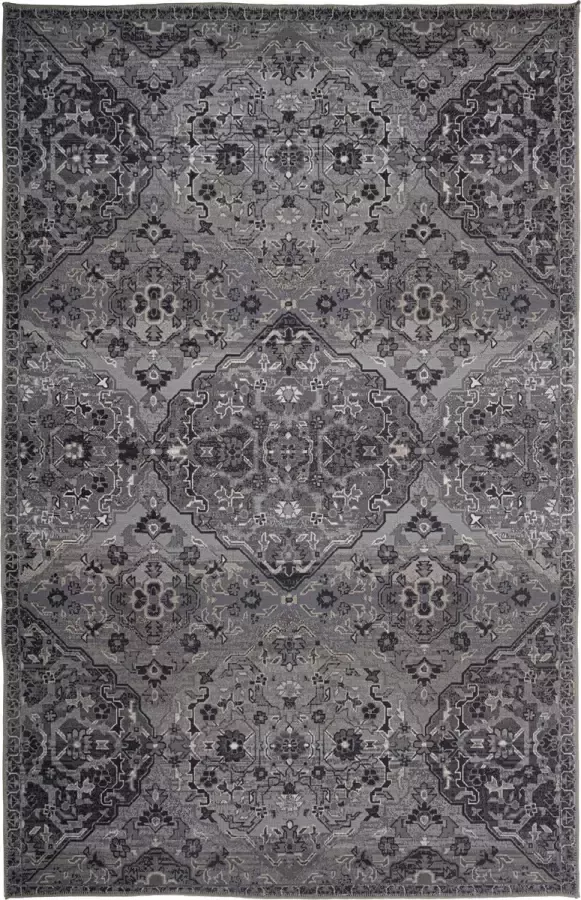 Madival Perzisch Tapijt Grey Ivory Antraciet Vloerkleed 160 x 230 cm