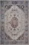 Madival Vintage Laagpolig Vloerkleed Madacara Perzisch Tapijt met Oosterse motieven in de kleur Crème Blauw met Terracotta accenten 200x290 cm - Thumbnail 1