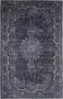 Madival Vintage Vloerkleed Laagpolig Medieval Art Grijs met Zwarte & Blauwe & Terracotta accenten 160x230 cm - Thumbnail 1