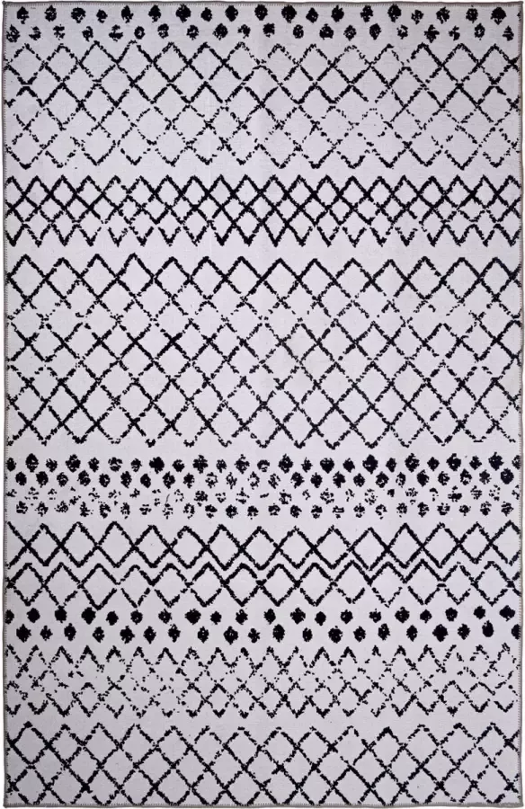 Madival Vloerkleed The North Zwart Wit 200x290 cm