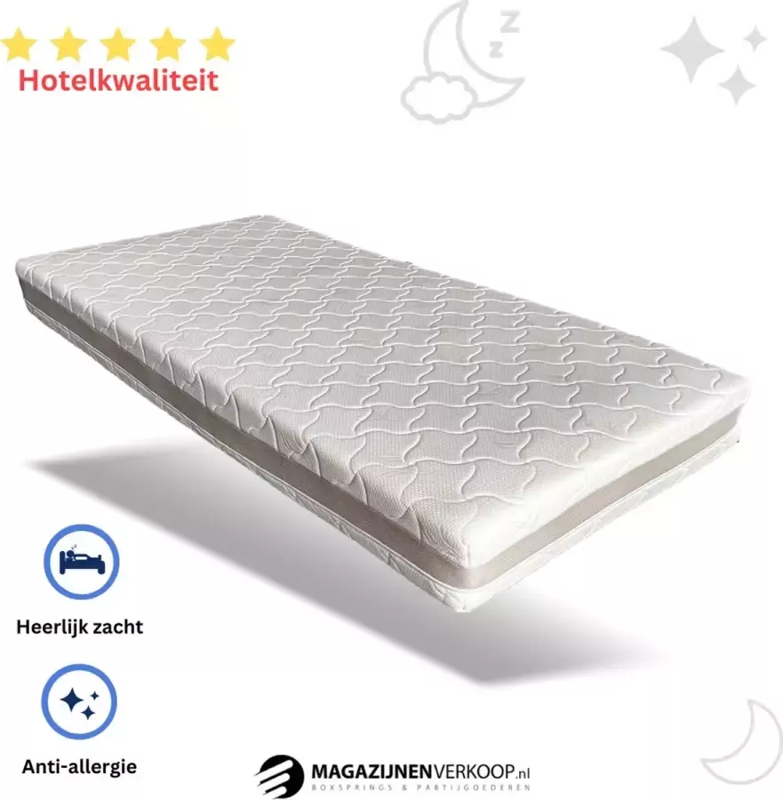 Magazijnenverkoop.nl Full 3D Infinity Pocket Matras 80x200 Wit NASA