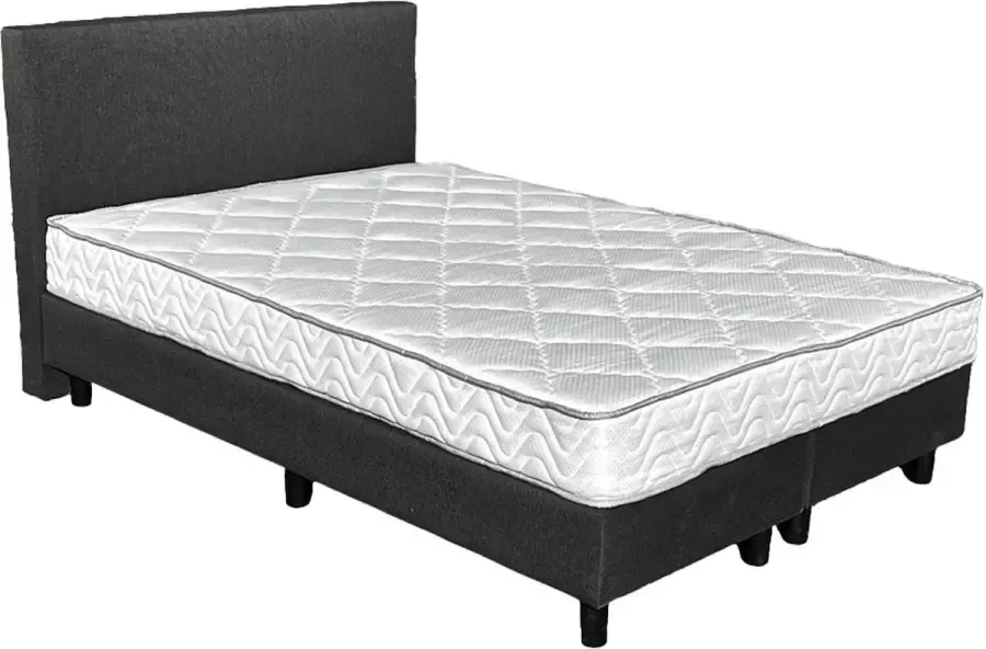 Magazijnenverkoop.nl Complete boxspring Royal Super Deluxe Antraciet 140x200 cm Incl. matras - Foto 2