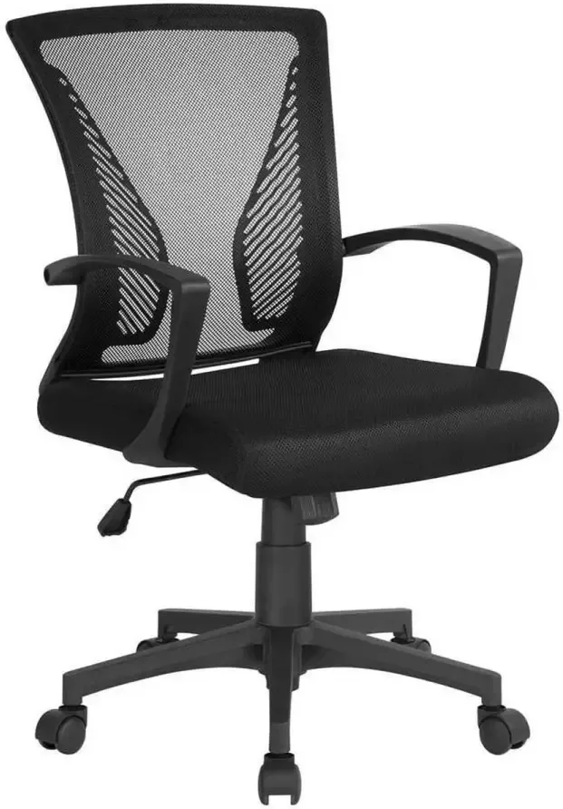 Magnifique Comfort Mesh Design VI Ergonomisch Bureaustoel Comfortabel model Kantelbare rugleuning Kantoorstoel Zwart