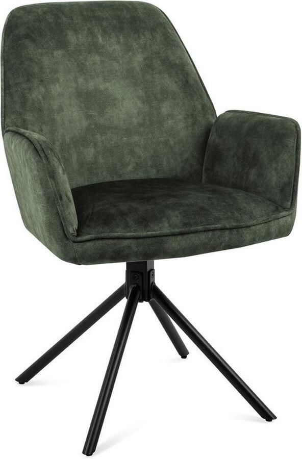 Benoa Eetkamerstoel Noah velvet Moss (set van 2) - Foto 2