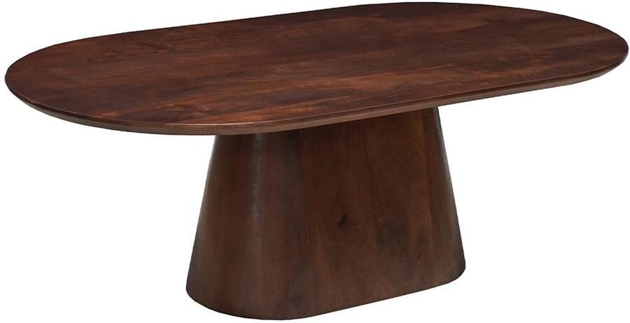 Mahom Mangohouten Salontafel Nova Capsule Donkerbruin 120 cm Industrieel Kleine tafel van Mangohout & Metaal Industriële Huiskamertafel