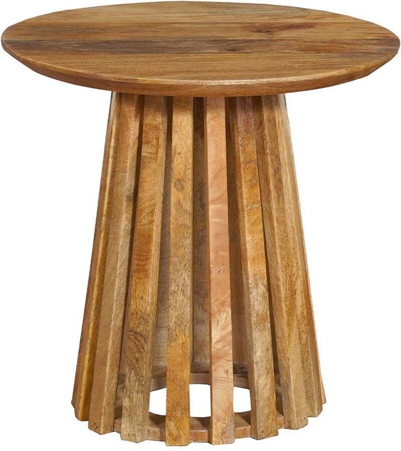 Mahom Mangohouten Salontafel Ravenna Medium Industrieel Kleine tafel van Mangohout & Metaal Industriële Huiskamertafel