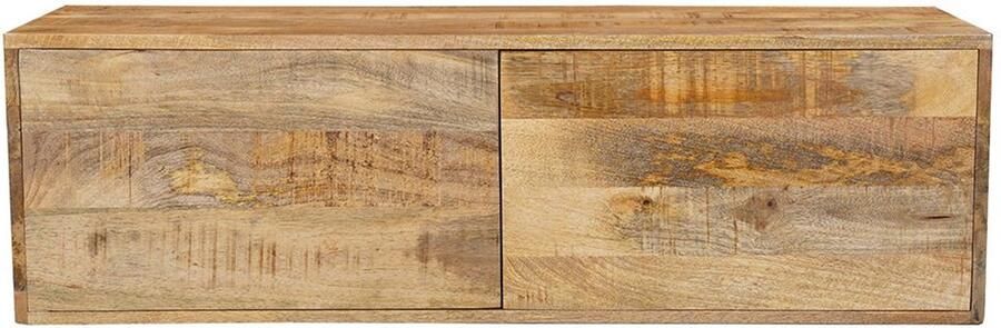 Mahom Mangohouten TV Meubel Zwevend Harlow 120 cm Industrieel TV Meubel van Mangohout & Metaal Industriële TV Meubel