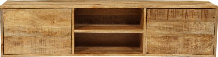 Mahom Mangohouten Tv meubel zwevend Harlow 150cm Industrieel TV Meubel van Mangohout & Metaal Industriële TV Meubel