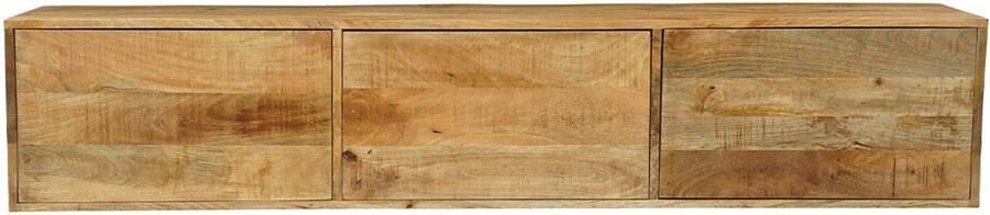 Mahom Mangohouten TV Meubel Zwevend Harlow 180 cm Industrieel TV Meubel van Mangohout & Metaal Industriële TV Meubel