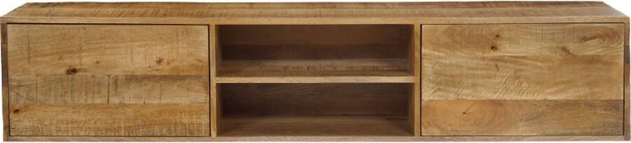 Mahom Mangohouten Tv meubel zwevend Harlow 180cm Industrieel TV Meubel van Mangohout & Metaal Industriële TV Meubel