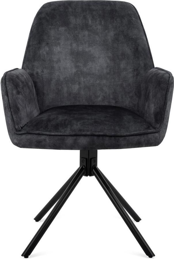 Benoa Noah Eetkamerstoel Antraciet (set van 2)