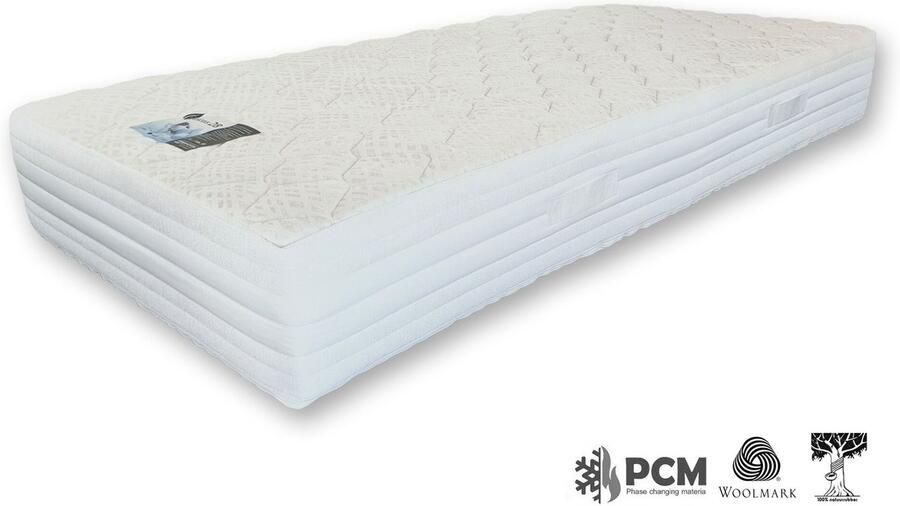 Mahoton Matras Seasons 30 Natuurubber Soft 90 x 220 cm met gratis Teddy molton