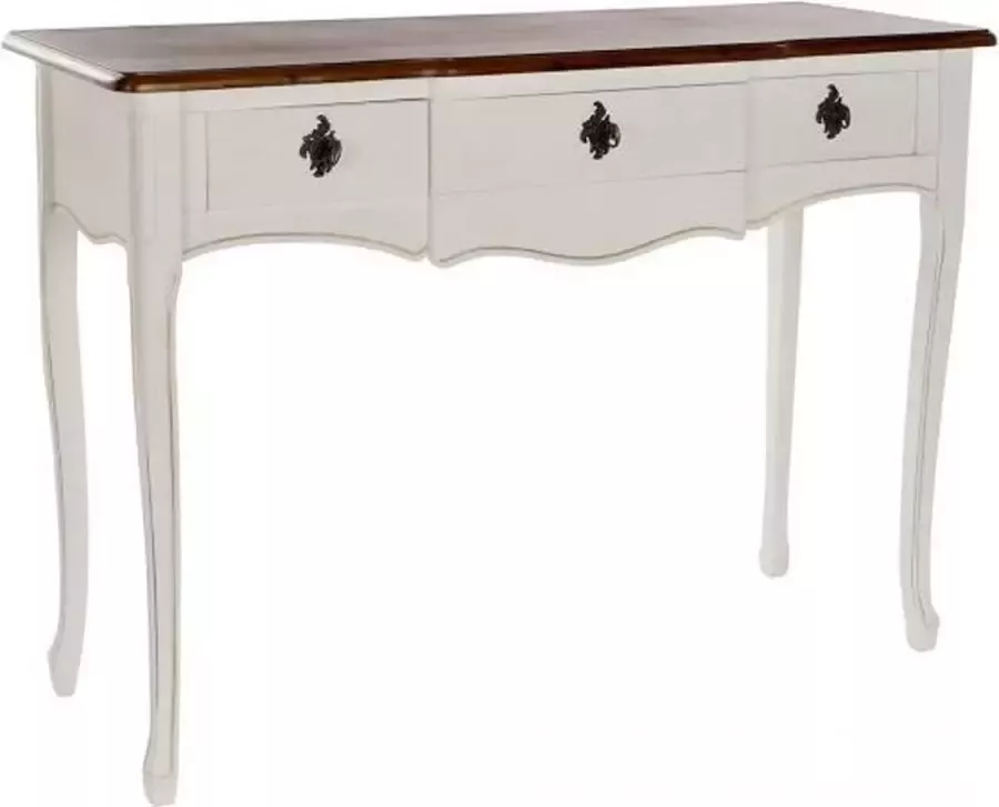 Maison de france Console DKD Home Decor Wit Bruin Paulownia hout (110 x 40 x 79 cm) - Foto 2