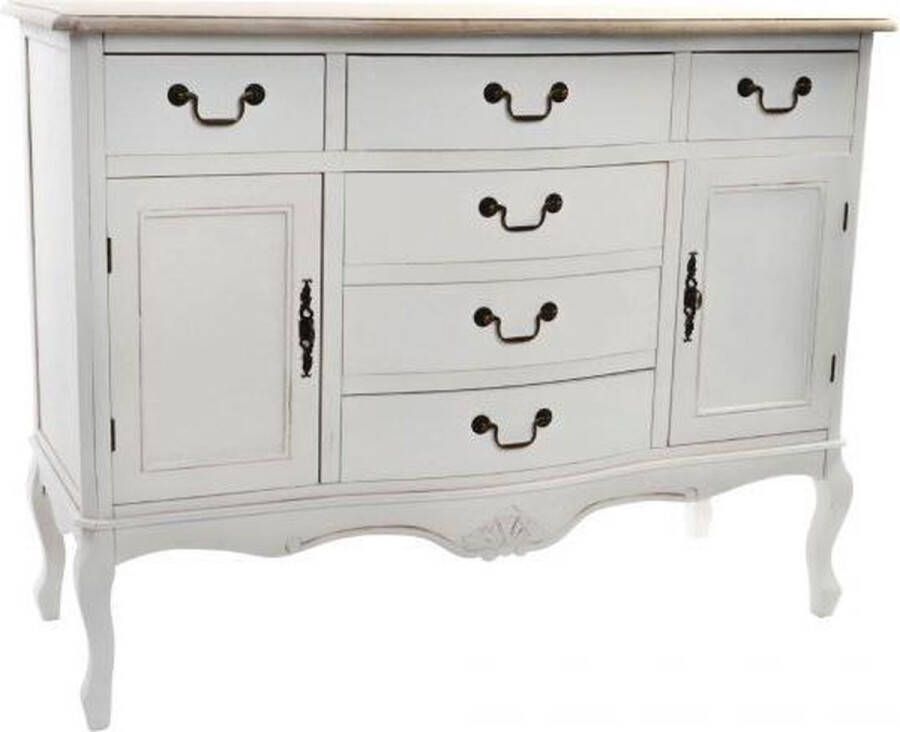 Maison de france Dressoir buffet spruce 118x45x90 natural white wit