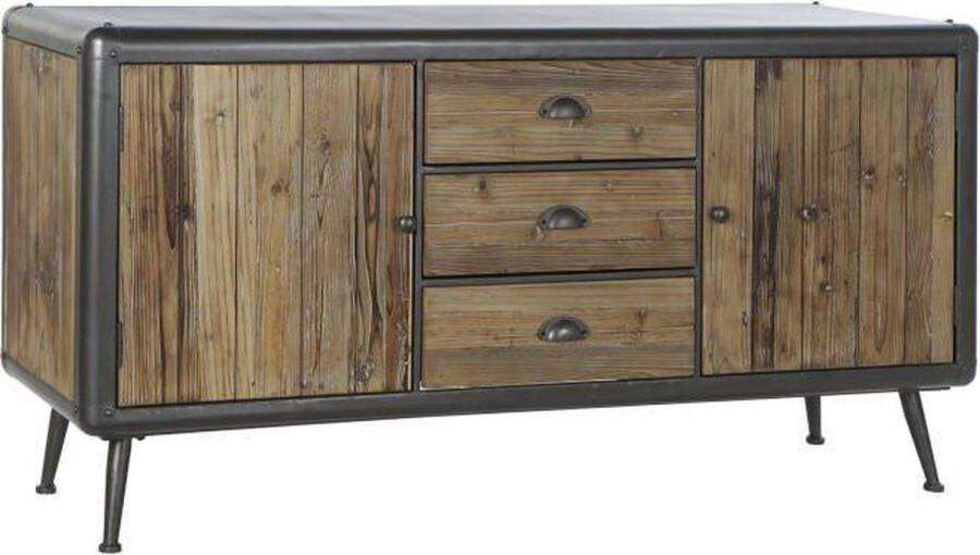 maison de france Dressoir buffet spruce metal 144x45x75 10 natural metaal