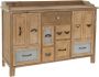 Maison de france Dressoir buffet wood metal 116x35x82 brown metaal - Thumbnail 1