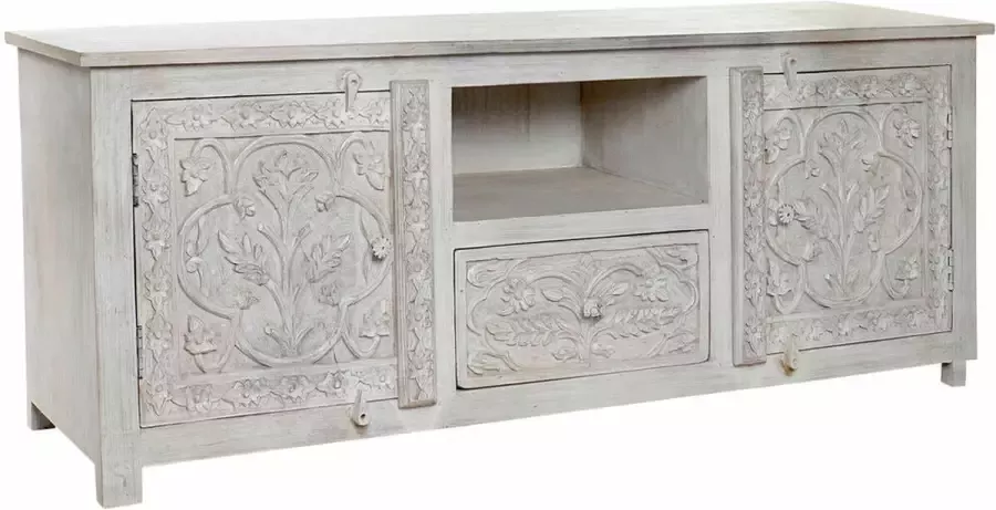 Maison de france Dressoir tv cabinet mango wood 151x40x60 aged white wit