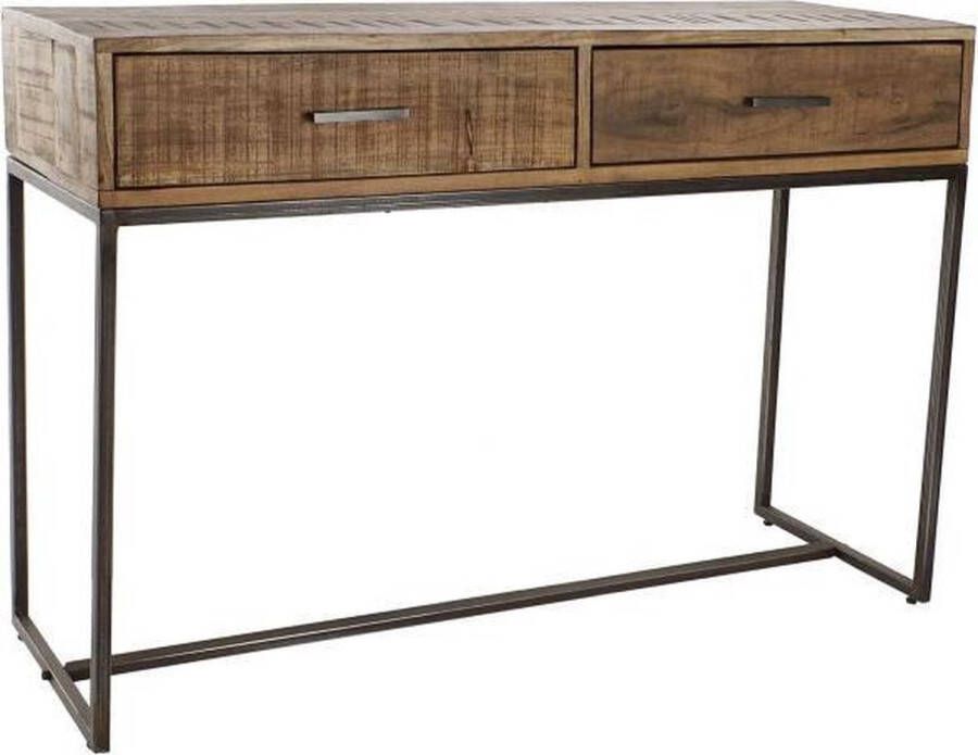 Maison de france Eettafel console table acacia metal 120x40x81 brown metaal