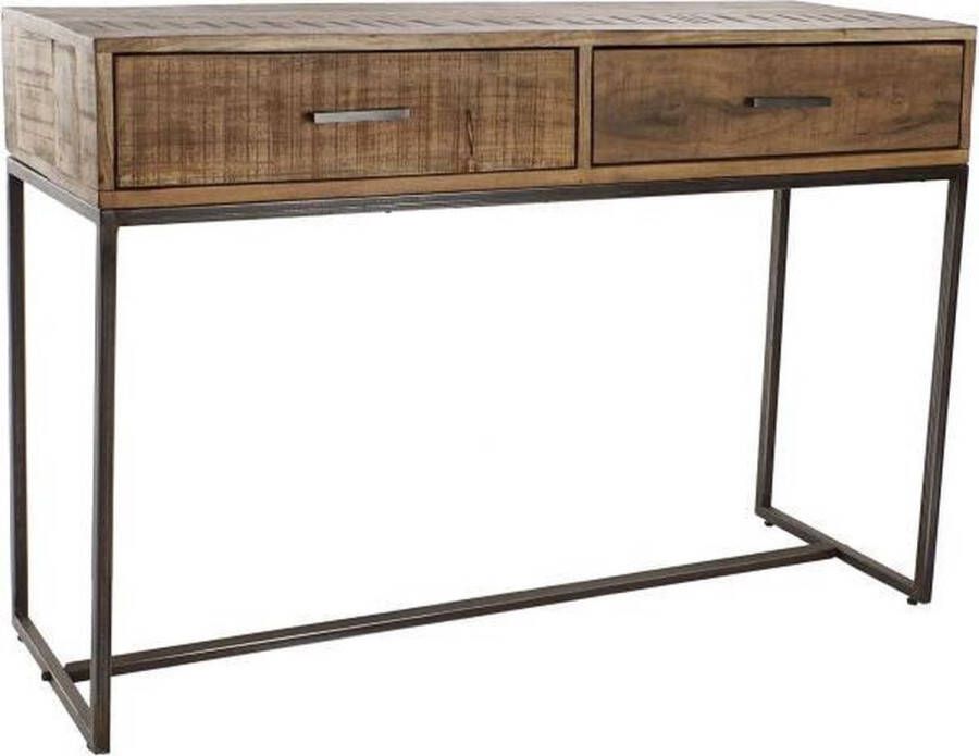 maison de france Eettafel console table acacia metal 120x40x81 brown metaal