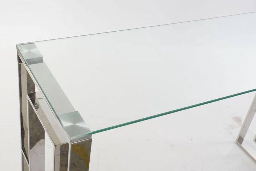 Maison de france Eettafel console table steel glass 120x40x78