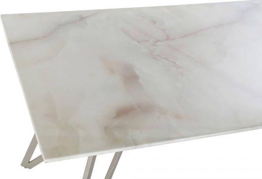 Maison de france Eettafel table metal resin 160x90x76 simil marmol grey metaal