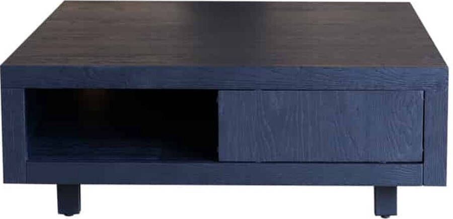 Maison de france Fort vierkante salontafel 2 schuifdeuren 95x95x36 cm -FOCT002BLK