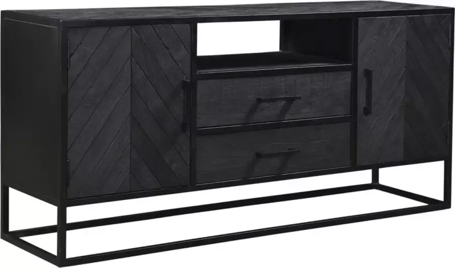 Maison de france Haring Dressoir 2 Lade 2 Deurs 150x40x70 cm -HMSB003BLK