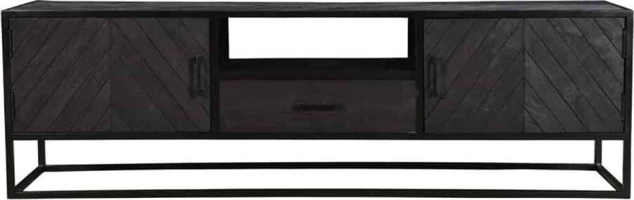 maison de france Haring Tv-meubel met 2 deuren en 1 lade 180X40X55-HMTV001BLK