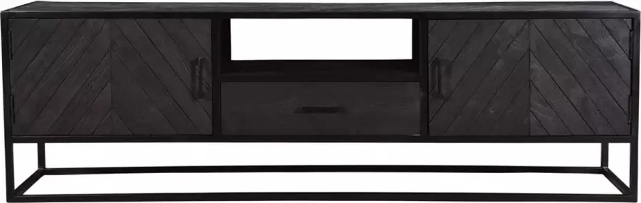 Maison de france Herring collection 2 door 1 drawer tv unit 180x40x55-hmtv001blk
