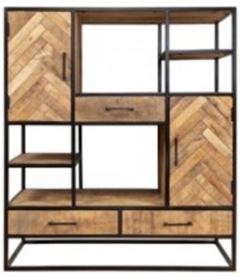 maison de france Kast jax mangohout naturel 160 x 40 x 200(h) cm