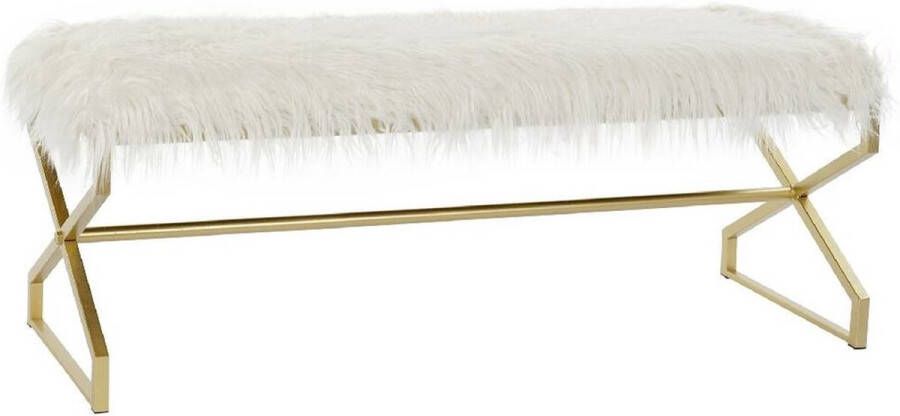 Maison de france Kruk DKD Home Decor Zilverkleurig Metaal Wit 120 x 40 x 45 cm