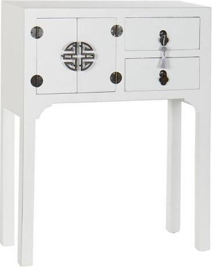 Maison de france Console DKD Home Decor Wit Zilver Spar Hout MDF (63 x 26 x 83 cm)