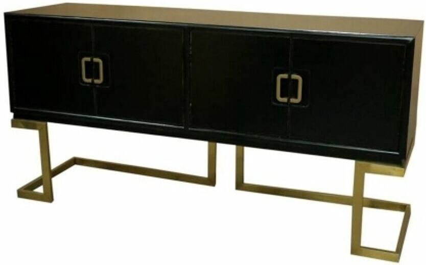 Maison de france Dressoir buffet poplar metal 180x50x90 black metaal